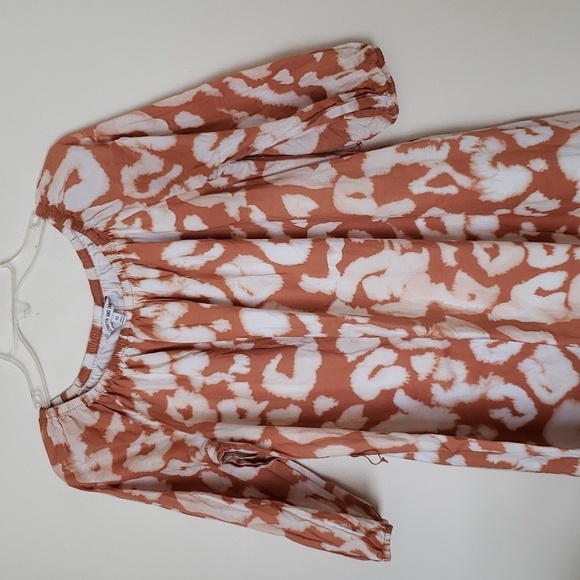 Elizabeth and James cheetah print tie dye dress flowy, on off shoulder, women XS - Picture 2 of 10